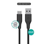 Cavo USB eSTUFF ES605180 USB 2.0 1 m Nero USB C a USB A