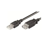 Ewent Cavo USB 2.0 Prolunga Tipo A Maschio a Femmina – AWG28, doppia schermatura, 3 m, nero