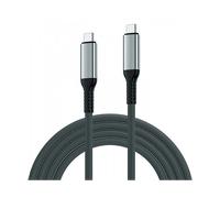 Ewent Cavo USB-4 Gen3 Type-C a Type-C 1m Fabric Bicolore Bianco/Nero,Trasferimento Dati 40 Gbps,Video fino a 8K 120 Hz, Ricarica Power Delivery 240W,Compatibile Thunderbolt/Laptop/Tablet/Smartphone