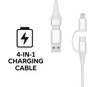 Cavo USB Ewent EC1076 4 in 1 60W 2m Bianco