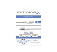 Force Power, Cavo USB A/USB C ultra rinforzato 2m 3A Grigio, Grigio