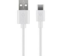 Cavo USB Goobay 59130 2 m USB A a USB C USB 2.0 Bianco