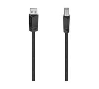 Hama USB-A to USB-B Cable, USB 2.0, 1.5 Metre, Black