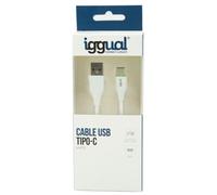 Cavo USB iggual USB-A/USB-C 1m Bianco Trasferimento Dati e Ricarica Rapida