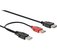 InLine 20723 Cavo USB 2.0, Sdoppiatore Y, 2X Type-A Maschio/Femmina, 0.2 m, Nero