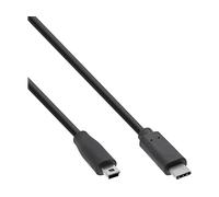 CAVO USB INLINE InLine Cavo USB 2.0 Mini, Cm/ B M, nero, 3A@1m, 0,5A@5m, 0,5m