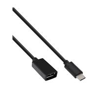 CAVO USB INLINE InLine Cavo USB 3.2 Gen.2 Cm/ A F, nero, adattatore, Power Delivery 3A, 0,15m