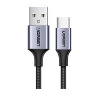 Cavo USB intrecciato - USB-C Ricarica rapida 3.0 3A 0,5 m Grigio