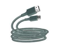 Cavo USB - JUST GREEN - Cotone riciclabile 2 m - USB A micro USB - 2.1A - Verde Notte