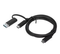 Lenovo 4X90U90618 cavo USB 1 m USB 3.2 Gen 1 3.1 Gen 1 USB A/USB C USB C Nero