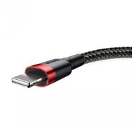 Cavo USB Lightning Baseus Cafule 0,5 m 2,4 A Nero e Rosso