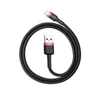 Cavo USB Lightning Baseus Cafule 1 m Nero + Rosso 2,4 A