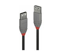 Lindy - Cavo Prolunga USB 2.0 Anthra Line 5 Metri, Connettore USB Tipo A Maschio a Femmina, velocità di Trasferimento Dati Speed Fino a 480Mbps per Tastiera, Stampante, Fotocamera, Hard Disk