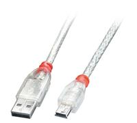 Cavo USB Lindy 2 m USB A a Mini-USB B USB 2.0 Trasparente
