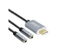 CAVO DA USB A DUE JACK CUFFIE 3,5MM