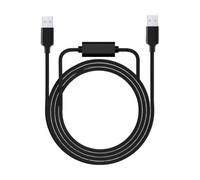 Cavo USB Loopback Desktop con Modulo Inline, Nero | Cavo di trasferimento intrecciato da USB-a a USB-a con modulo in linea per installazione desktop e attività di loopback