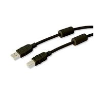 Cavo usb Manhattan 2.0 A M/B M 5m con Ferrite Doppia Schermatura Nero
