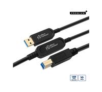 Microconnect MC-USB3.0AB20OP cavo USB 3.2 Gen 2 [3.1 2] 20 m A B Nero (Premium Optic Cable - A-B 20m Warranty: 300M) [MC-USB3.0AB20OP]
