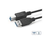 Microconnect USB3.0AB5B cavo USB USB 3.2 Gen 1 (3.1 Gen 1) 5 m USB A USB B Nero - Nouvo