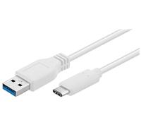 Microconnect USB3.1CA1W cavo USB USB 3.2 Gen 1 [3.1 Gen 1] 1 m USB A USB C Bianco (USB 3.2 Gen 1 C-A Cable, 1m - White, for syn