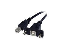 Cavo USB montato su pannello B verso B - F/M - 30 cm - Nero - STARTECH