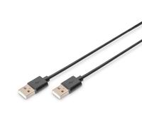 DIGITUS Cavo di collegamento USB 2.0-1,8 m - da USB A (M) a USB A (M) - 480 Mbit/s - Compatibile con USB - Nero