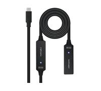 Cavo Prolunga USB-C Nanocable 10.01.1312 10m USB 3.2 Gen 1 5 Gbps Nero