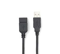 Cavo USB Nedis CCGL60010BK30 3m USB 2.0 Estensione A/A Nero