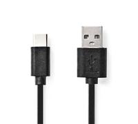 Cavo USB Nedis CCGL60600BK10 1 m USB A USB C 2.0 Nero