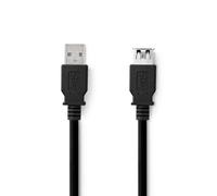 Cavo USB Nedis CCGL61010BK30 3m USB-A Maschio/Femmina USB 3.2 Nero