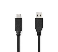 Cavo USB Nedis CCGL61650BK10 1m USB A a USB C 10Gbps Nero