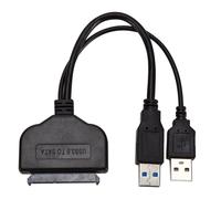 Cavo USB nero per il trasferimento dati per hard disk del computer.