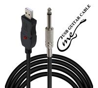 CAVO USB PER CHITARRA E BASSO CON ADATTATORE PER REGISTRAZIONE SU PC - CAVO AUDI