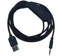 Cavo USB per cuffie da gioco da 3,5 mm, cavo nero da 2 m, compatibile con marshall B & O per interfaccia audio sony