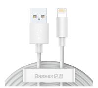 Cavo USB per Lightning Baseus Simple Wisdom 1,5 m 2,4A Bianco 2 unità