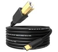 Cavo USB per stampante HP, Canon, Brother, Epson, Samsung, Dell, Lexmark | Cavo da tipo C a USB 2.0 B da 0,9 m compatibile con stampanti, scanner, fax, tastiera, decodificatori DAC