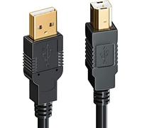 Cavo USB per stampante, scanner, fax e stampante multifunzione, 20 m, USB 2.0 A maschio a B - nero