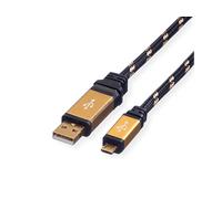 Cavo USB 2.0 ROLINE GOLD, A - Micro B, M/M, 1,8 m