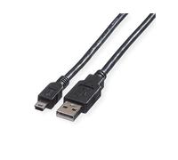ROLINE 11028719 - Cavo USB 2.0, connettore A maschio a mini connettore B maschio,