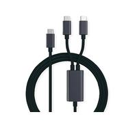 ROLINE Cavo di ricarica split, C - 2 x C, ST/ST, max. 100 W, nero, 1,85 m