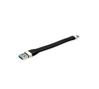 ROLINE Cavo USB 3.2 Gen 1 in silicone, A-C, ST/ST, 11 cm, colore: Nero