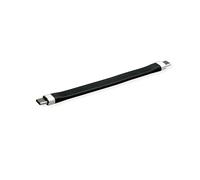 ROLINE - Cavo USB 3.2 Gen 2 in silicone con PD (Power Delivery) 20V3A, Emark, C-C, ST/ST, 11 cm, colore: Nero