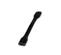 ROLINE 11029079 - Prolunga USB 4.0, 40 Gbit/s, 100 W, piatta, 0,115 m.