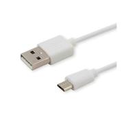 Cavo USB Savio CL-123 1M Bianco 2.1A Micro USB 480Mbps trasferimento elevato