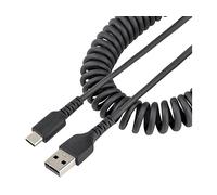 StarTechcom Cavo USB C Ricarica Veloce da 50cm Cavetto USB tipo C 20 Spiralato di Alimentazione e Sincronizzazione Cavo Ada