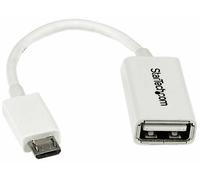CAVO USB STARTECH Cavo Adattatore micro USB a USB femmina OTG da viaggio 12cm M/F - Bianco