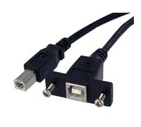 Startech.Com Cavo USB 2.0 per Montaggio a Pannello Black 0,3m USBPNLBFBM1