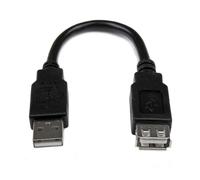 Cavo USB StarTech.com USBEXTAA6IN Estensione USB 2.0 Maschio a Femmina 0,15 m Nero