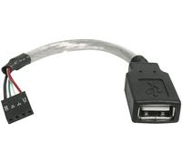 Startech Usb A To Usb A 4 Pin Header Cable 15 Cm One Size Black