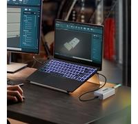 StarTech.com Extender USB 3.0 a 2 Porte su Fibra Multimodale OM3 - LC/LC - Hub 2x USB-A 5Gbps - Resistente Estensore USB su Fib